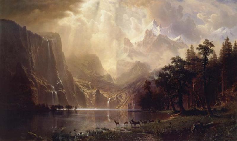 Albert Bierstadt Among the Sierra Nevada,California Sweden oil painting art